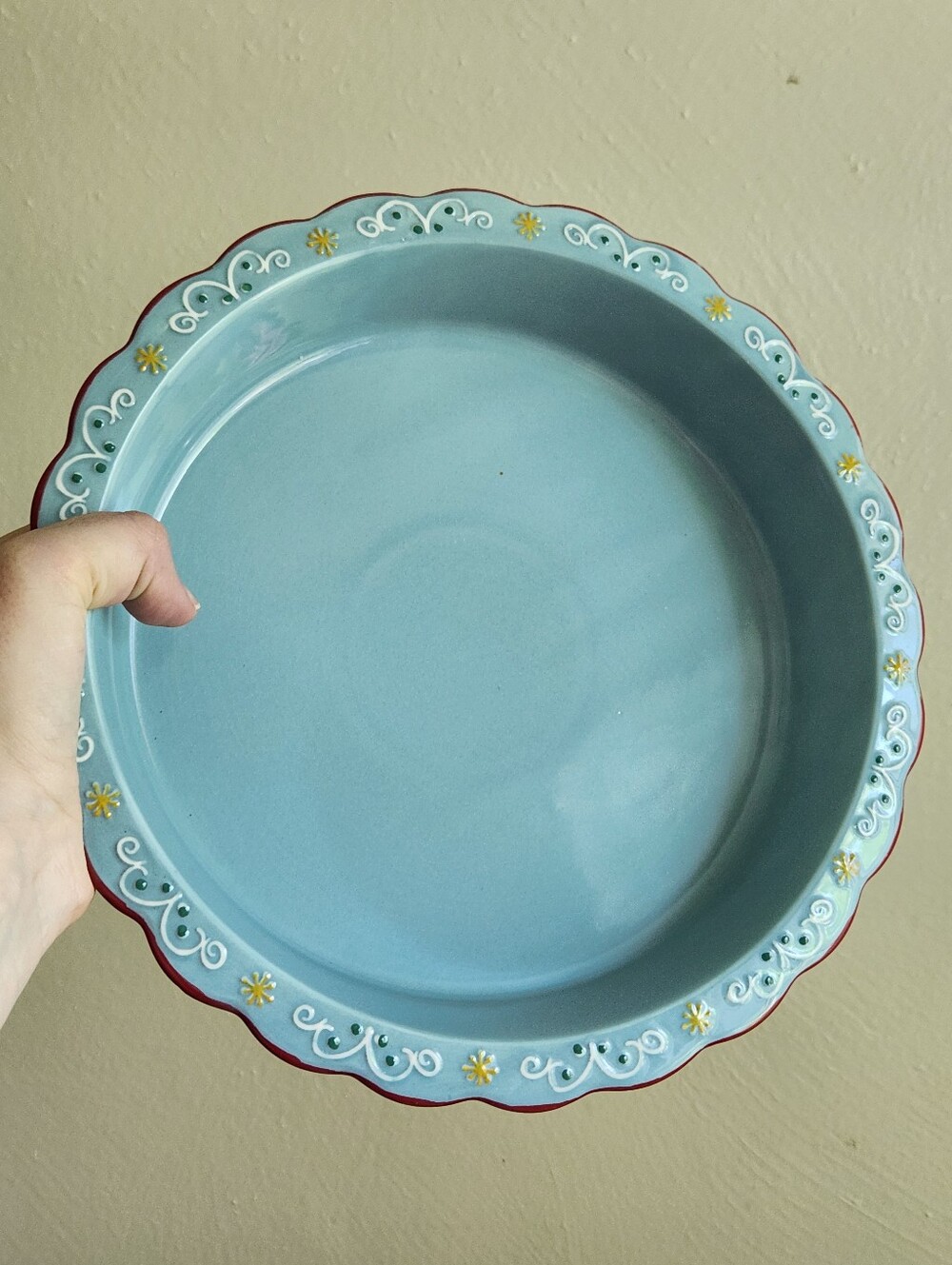 Anthropologie Ginger Pie Dish Blue - Picture 8 of 9